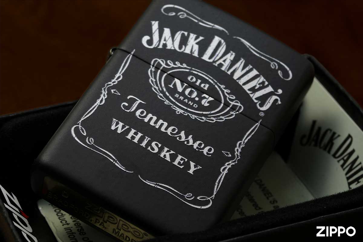 Zippo ジッポー Jack Daniel's Black Matte ジャックダニエルズ ブラックマット Z218-104641 メール便可