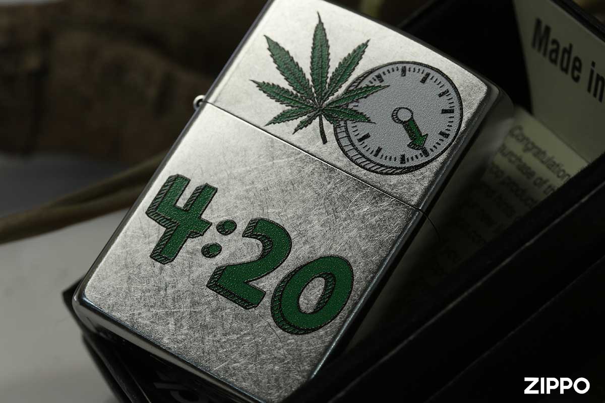 Zippo ジッポー Marijuana Leaf Series マリファナ 4時20分 Z207-112477 メール便可
