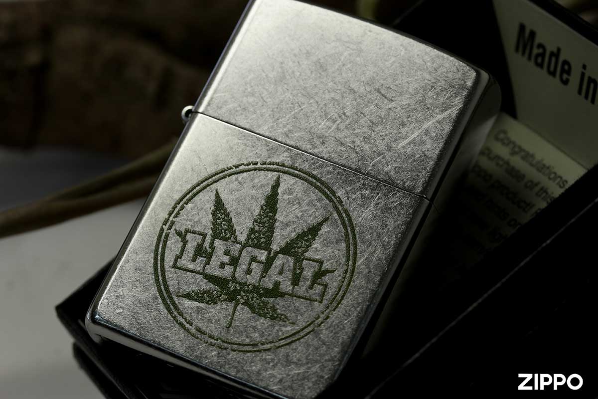 Zippo ジッポー Marijuana Leaf Series マリファナ LEGAL stamp Z207-112478 メール便可
