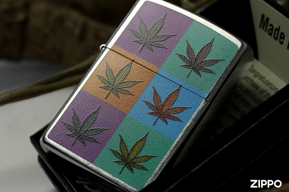 Zippo ジッポー Marijuana Leaf Series マリファナ Colorful Leaves Z207-112483 メール便可