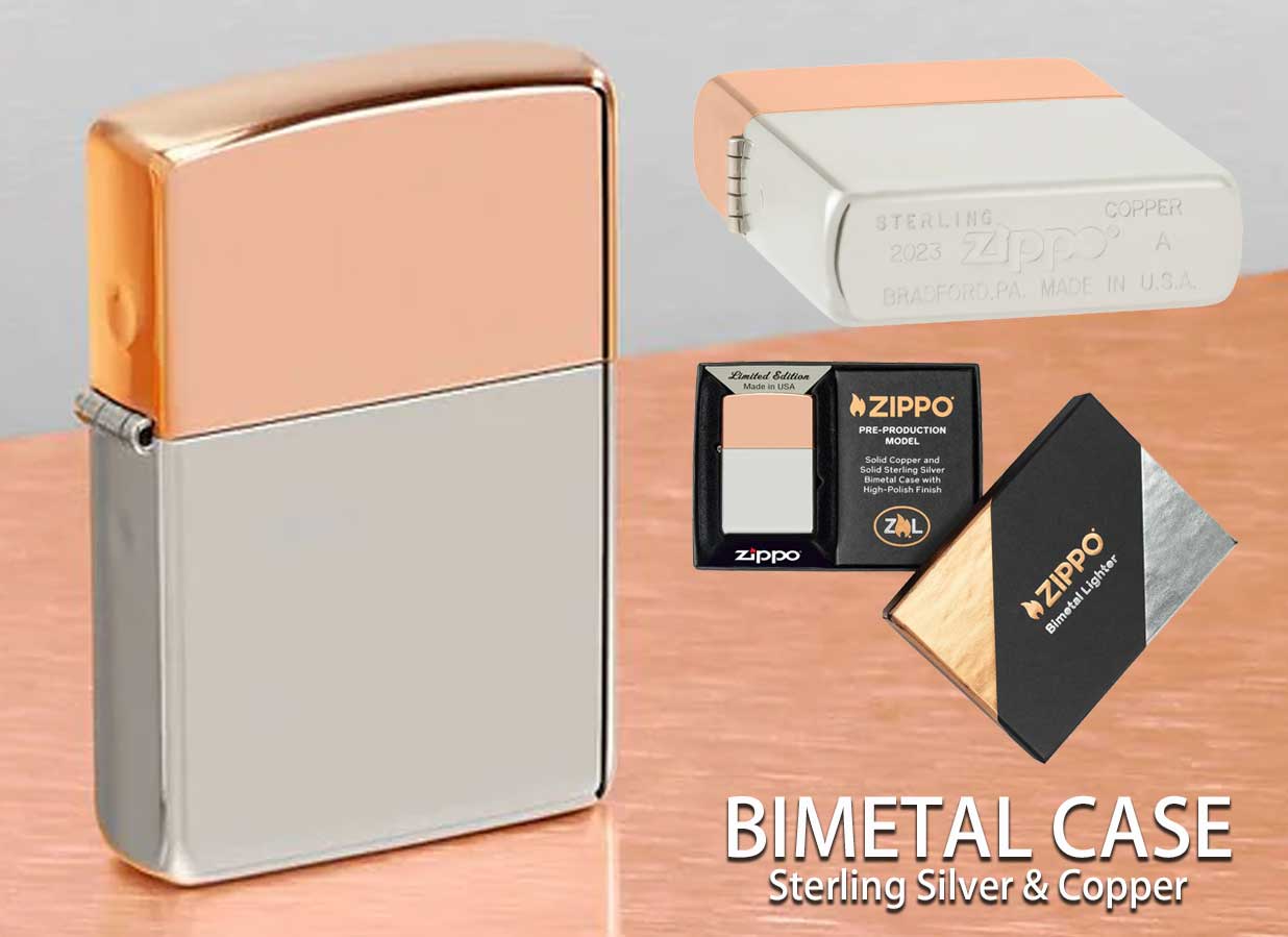 Zippo ジッポー 限定生産 BIMETAL Sterling Silver & Copper バイメタル スターリングシルバー＆カッパー 48695