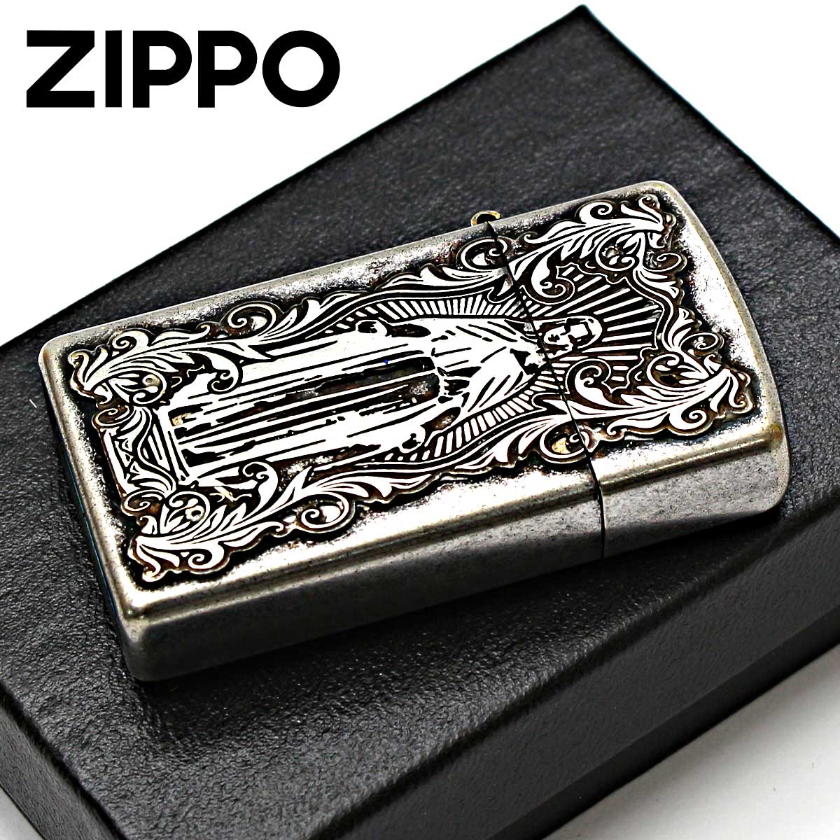 Zippo ジッポー アラベスク マリア スリム ディープエッチング