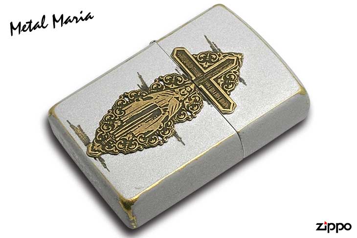 Zippo ジッポー Metal Maria メタルマリア ユーズドシルバー メール便可