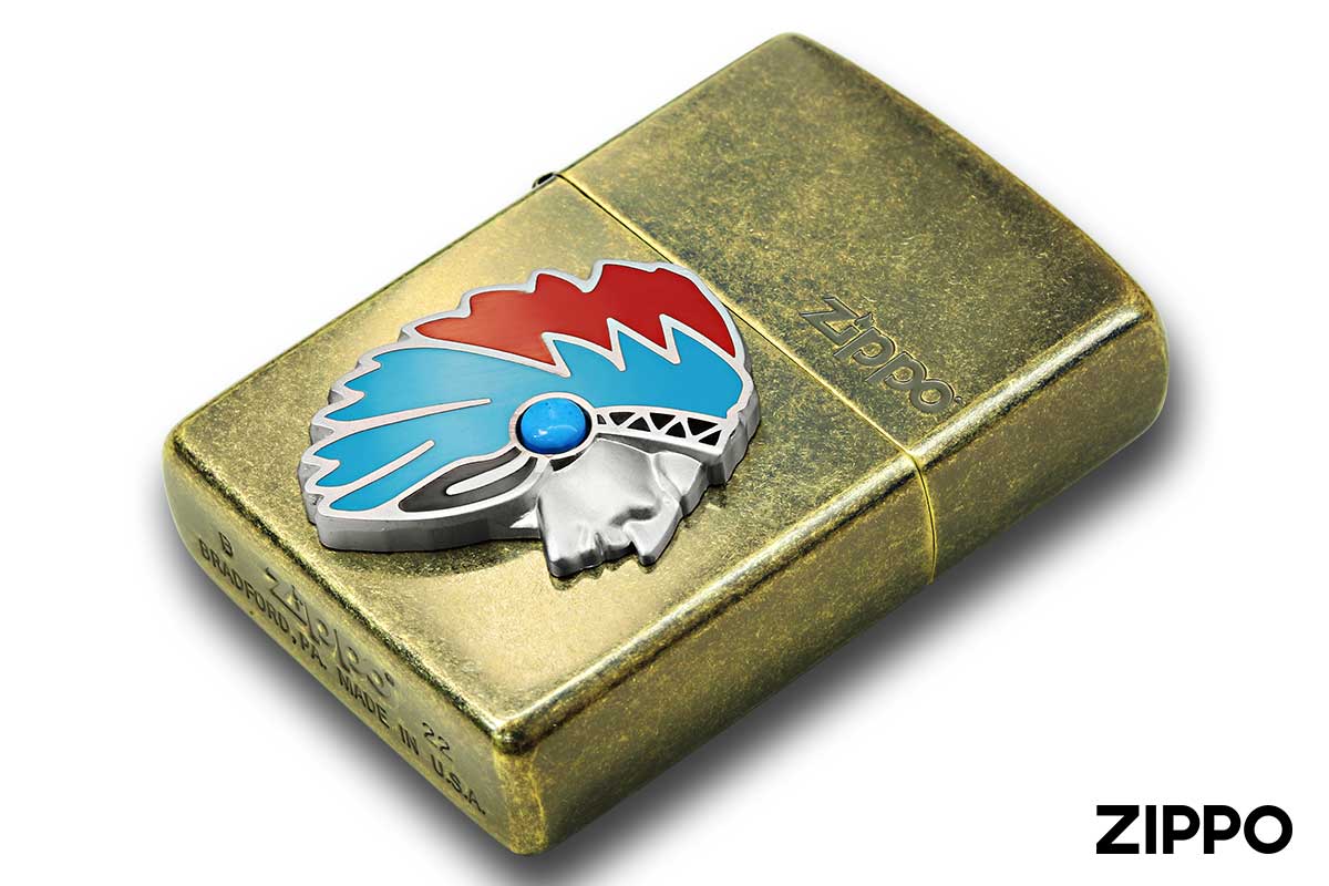 Zippo ジッポー Native Americans Metal ネイティブアメリカン メタル 真鍮バレル 63500298 メール便可