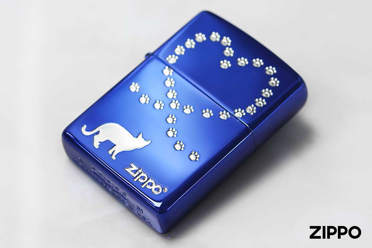 Zippo ジッポー Love Cat 猫が大好き ブルー NKQ-IB メール便可