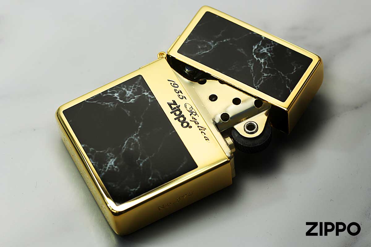 Zippo ジッポー 1935レプリカ Gold Marble ゴールド マーブル 35MB-GB