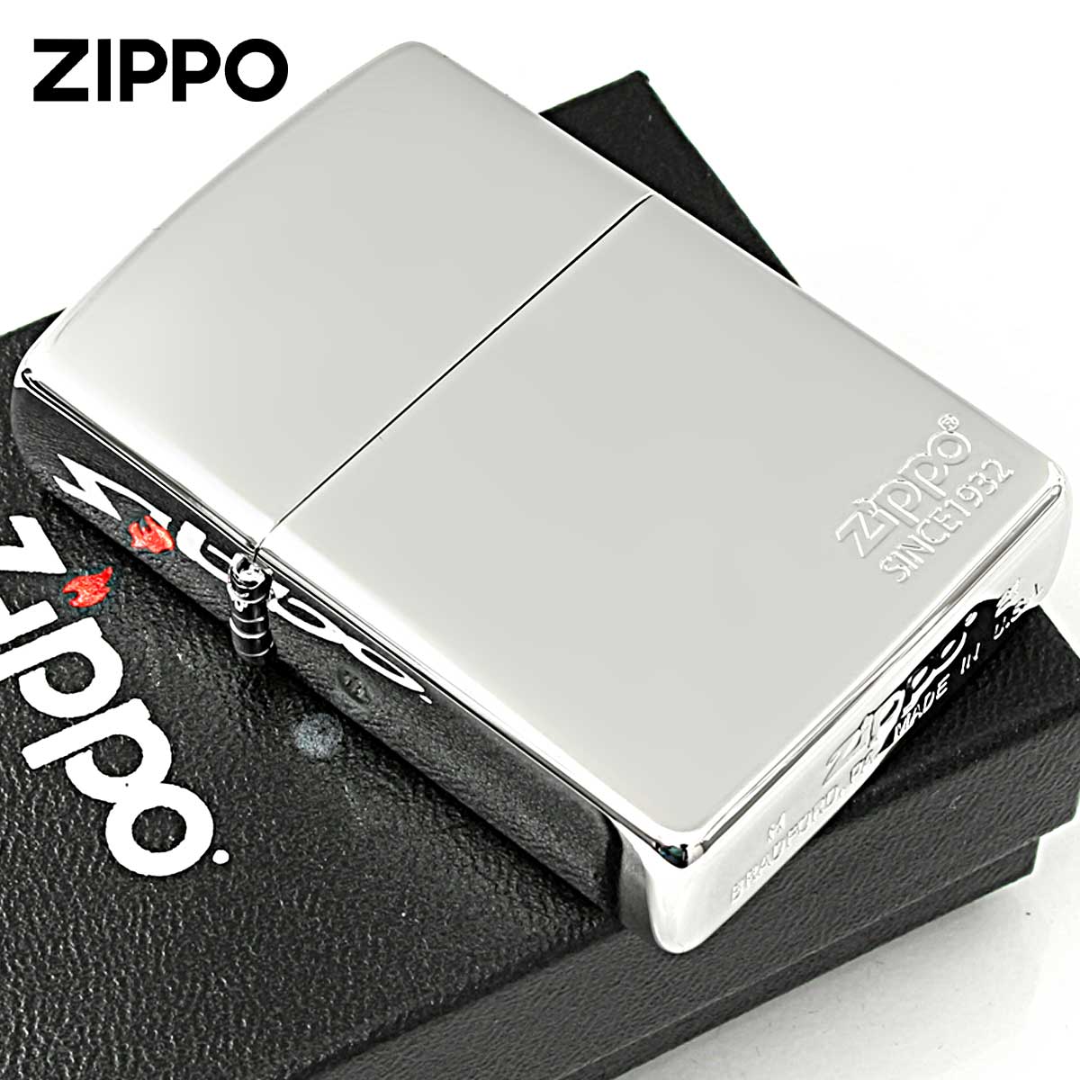 Zippo ジッポー プラチナコーティング ジッポ ロゴ 鏡面 ミラー PLATINUM Coating MFZ_PTM メール便可