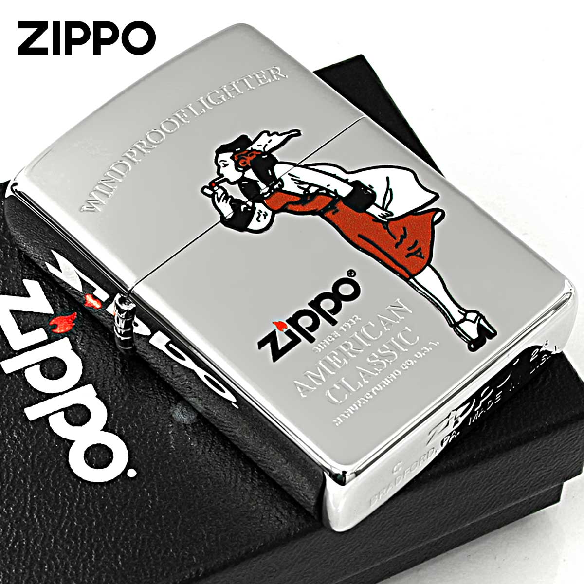 Zippo ジッポー ウインディ ガール Windy Girl クリアカラー レッド ウィンディ_CLRD