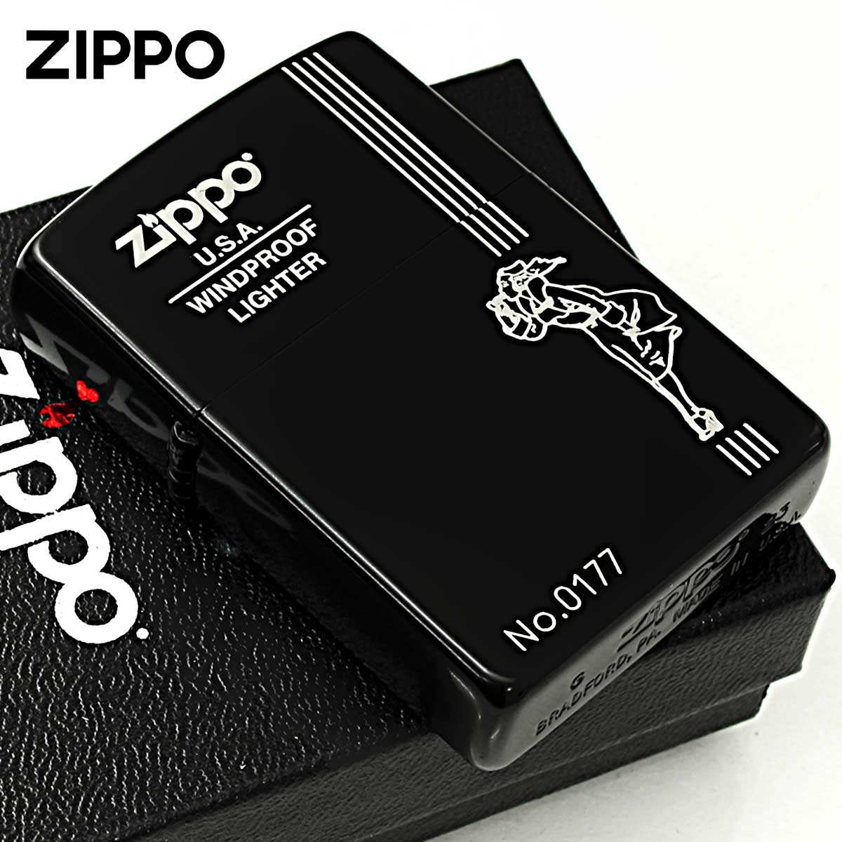 Zippo ジッポー ウインディ ガール クラッシック Windy Girl ブラックマット シリアル番号 MBKS_WI
