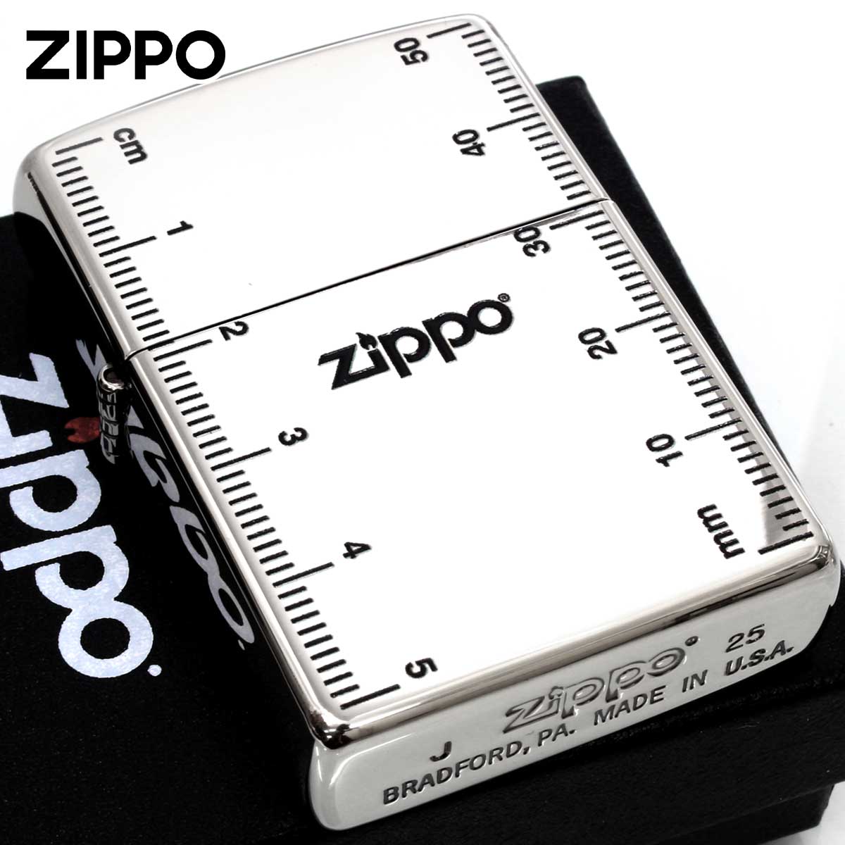 Zippo ジッポー #200B 定規 ジッポ ロゴ ZIPPO LOGO ニッケル Ni古美