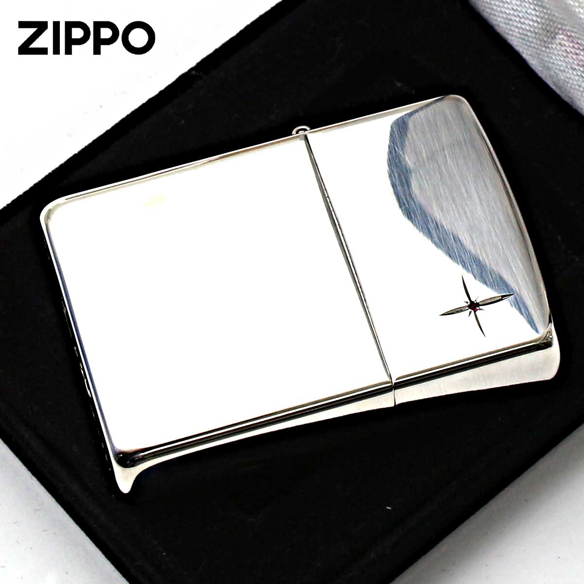 Zippo ジッポー 純銀 スターリングシルバー 925 Sterling Silver ルビー 天然石 RB