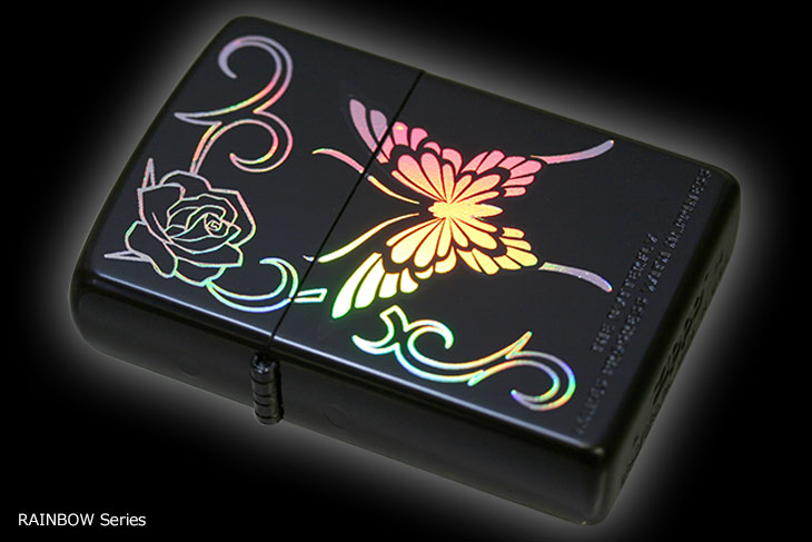 Zippo ジッポー レインボーバタフライシリーズ RB2-BM メール便可