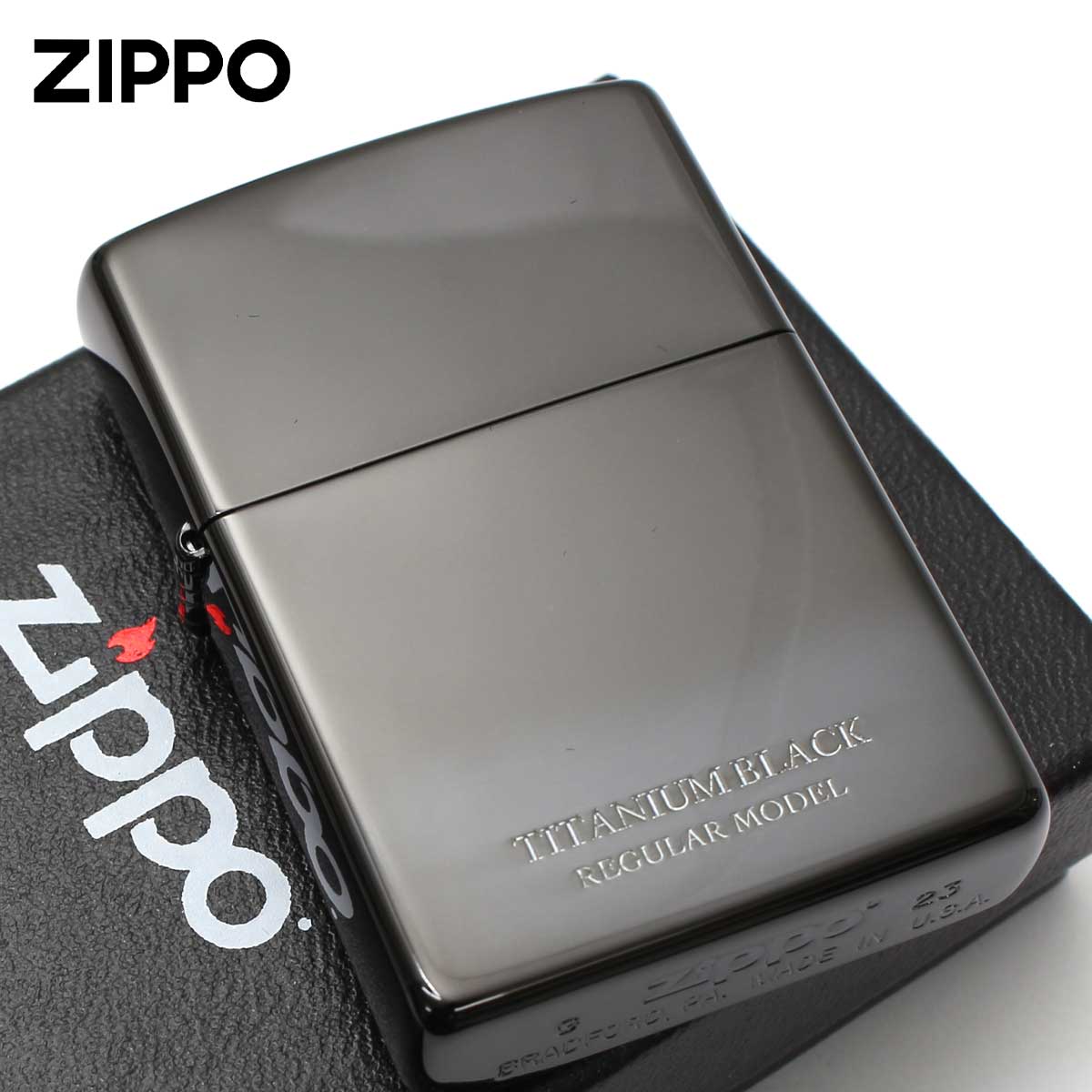 Zippo ジッポー レギュラー チタニューム ブラック ポリッシュ