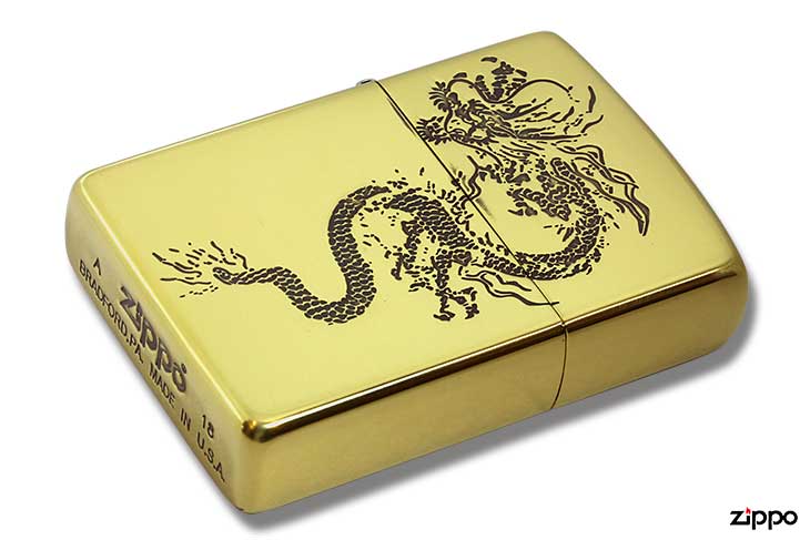 Zippo ジッポー 和柄 龍 Japanese pattern Dragon 2BS-WDR1 メール便可