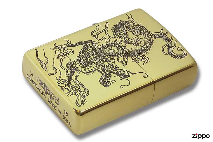 Zippo ジッポー 和柄 龍 Japanese pattern Dragon 2BS-WDR2 メール便可