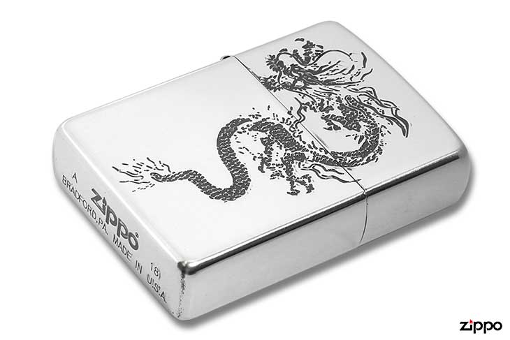 Zippo ジッポー 和柄 龍 Japanese pattern Dragon 2SV-WDR1 メール便可