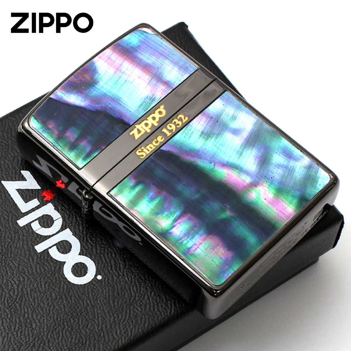 Zippo ジッポー シェル 貝 ブラック ラインシェルフィッシュ Line Shellfish 2BNG-LNSF メール便可
