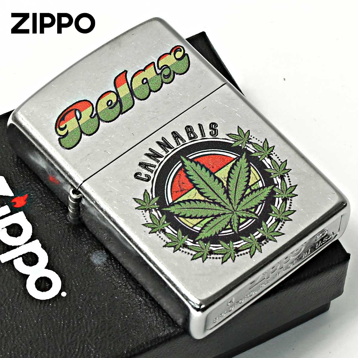 Zippo ジッポー マリファナ Marijuana Leaf Series Relax Leaf Z207-112481 メール便可