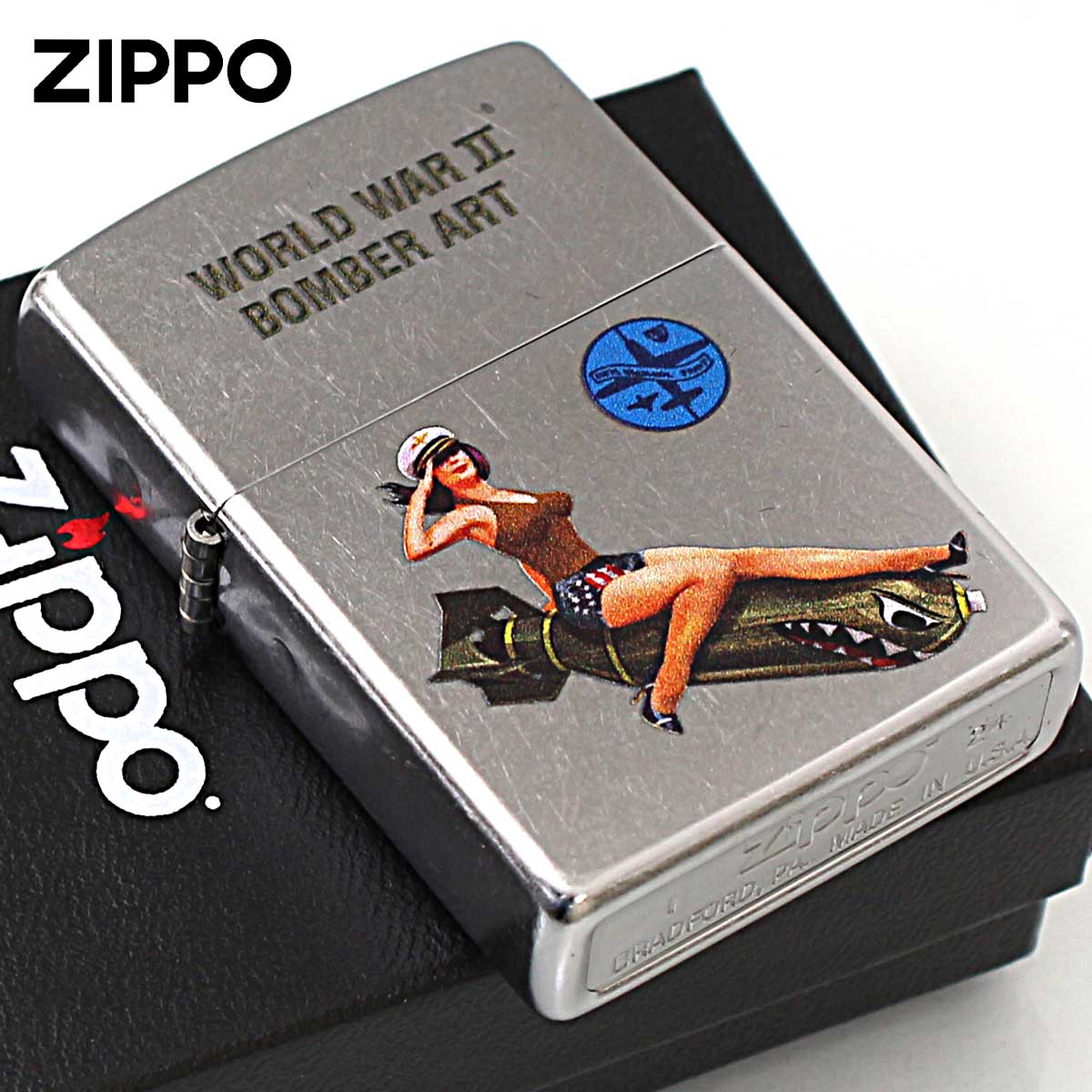 Zippo ジッポー 第二次世界大戦 爆弾アート WORLD WAR 2 BOMBER ART アメリカ加工 Processing in USA Z207-119760 メール便可