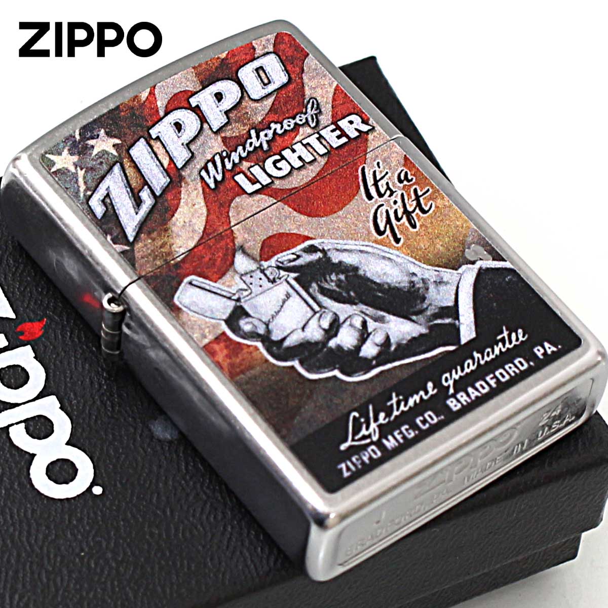 Zippo ジッポー オールドポスター風 It is gift. アメリカ加工 Processing in USA Z207-119575 メール便可