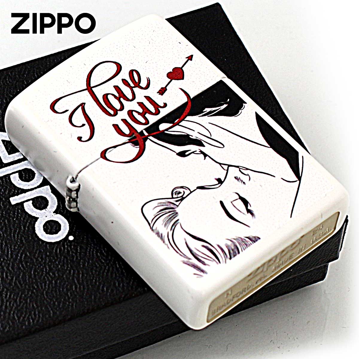 Zippo ジッポー I Love you. KISS アメリカ加工 Processing in USA Z214-119772 メール便可