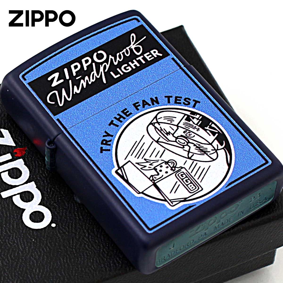Zippo ジッポー オールドポスター風 TRY THE FAN TEST アメリカ加工 Processing in USA Z239-119608 メール便可