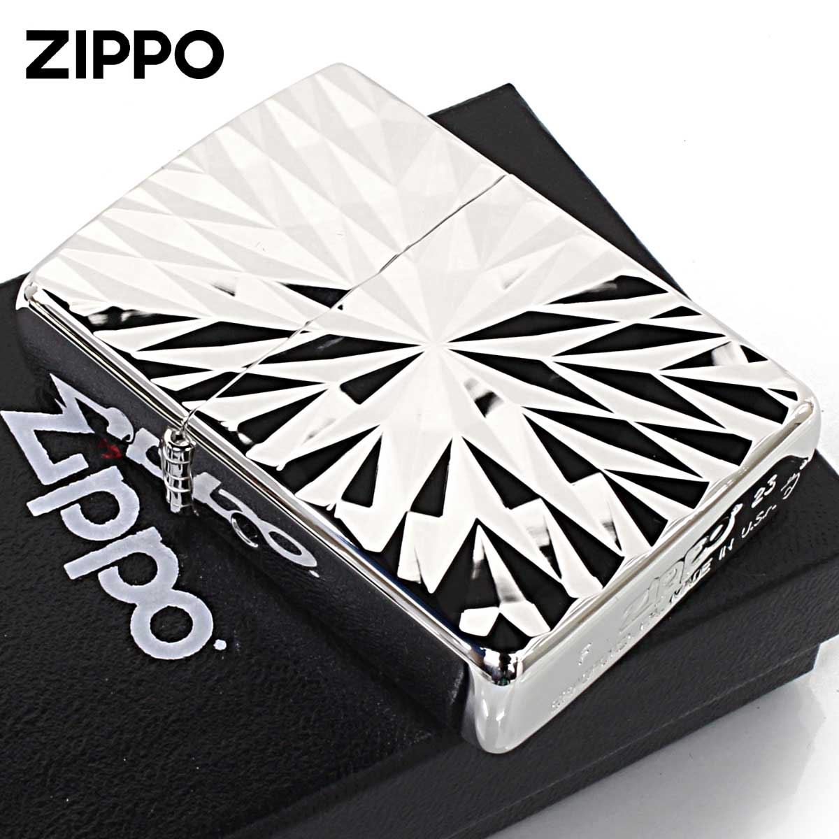 Zippo ジッポー ARMOR #162 アーマー ダイヤカット 銀メッキ 162S-2RDC