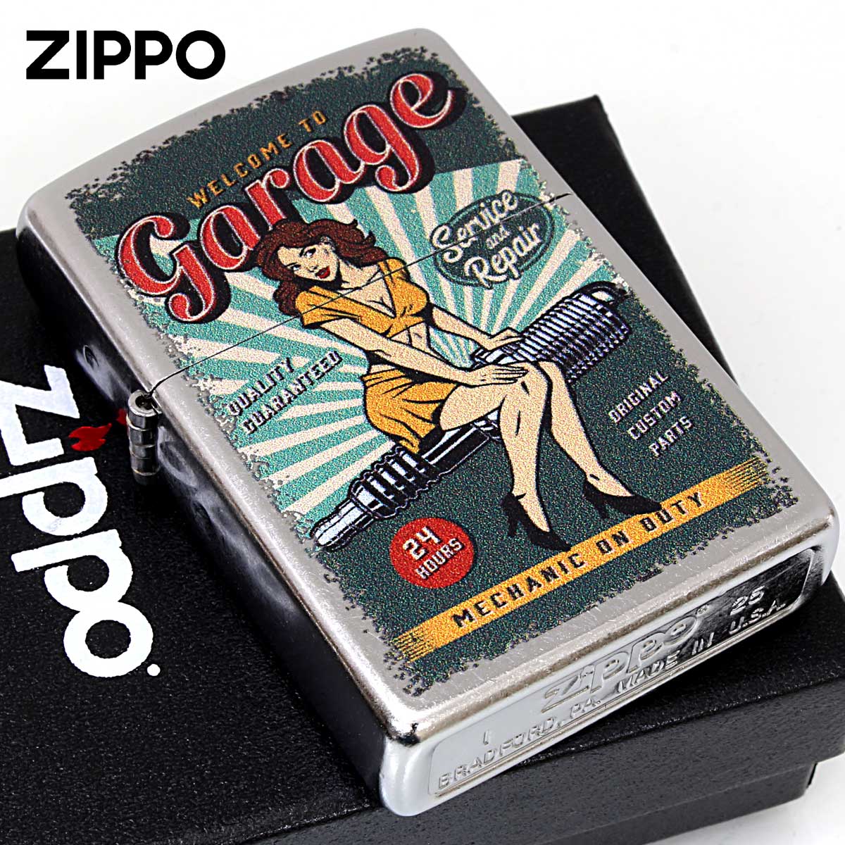 Zippo ジッポー Garage Woman オールドポスター風 セクシー ガール