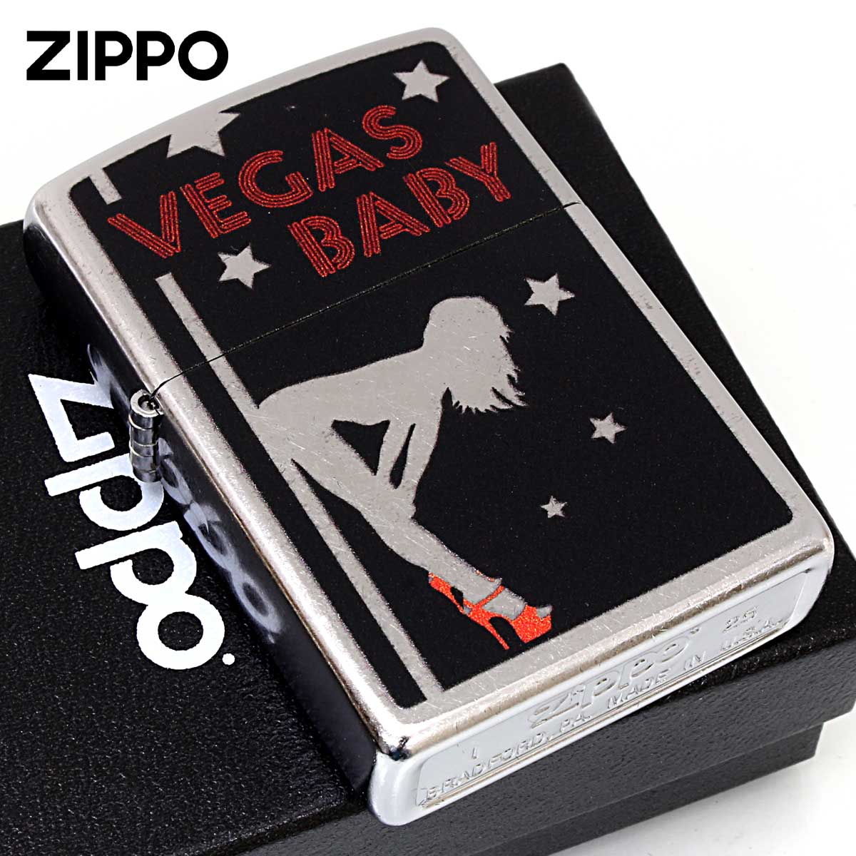 Zippo ジッポー Vegas Baby Pole ラスベガス ポールガール セクシー Z207-125619 メール便可