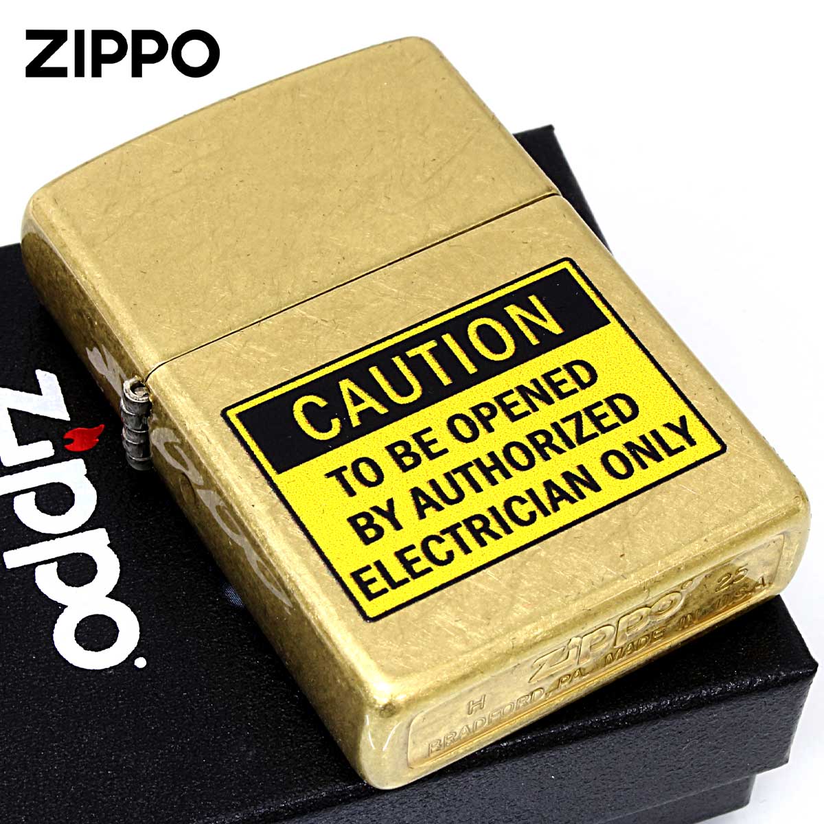 【いー】アナザー13 （正規品）ほぼ未使用 これからの時期にぴったり✨ Zippo ジッポー 注意 プレート CAUTION To Be Opened By Authorized