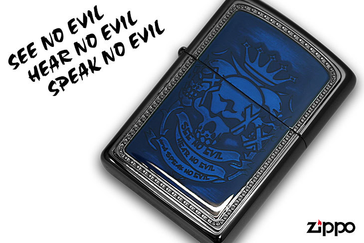 Zippo ジッポー NO EVIL フレーム BL（1201S399）｜Zippo専門店