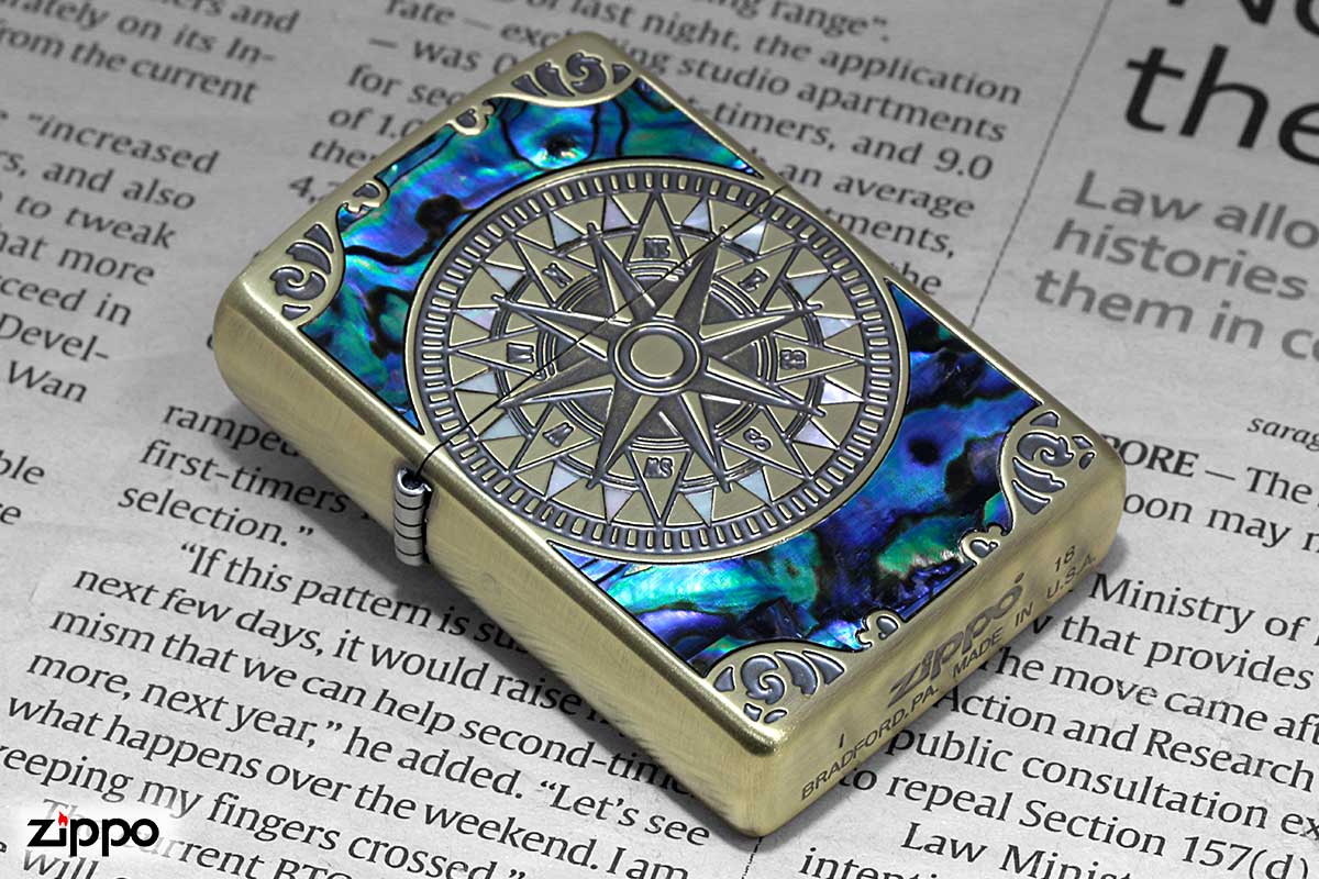 Zippo ジッポー SHELL ANTIQUE COMPASS シェルアンティークコンパス BS 1201S690