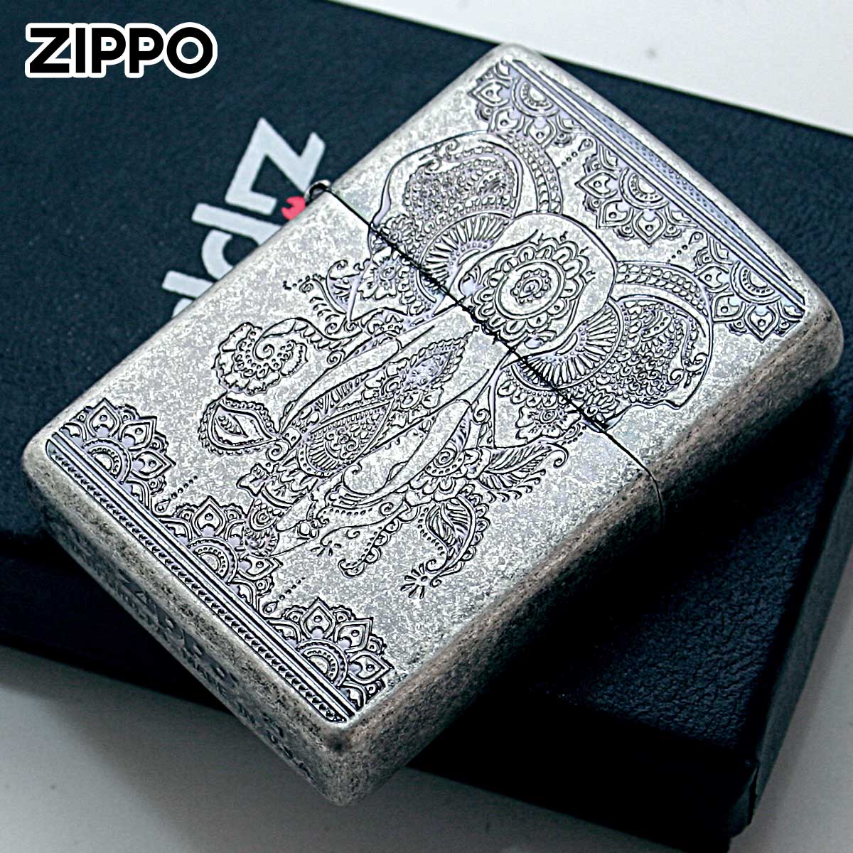 Zippo ジッポー インディアン エレファント 象 シルバー