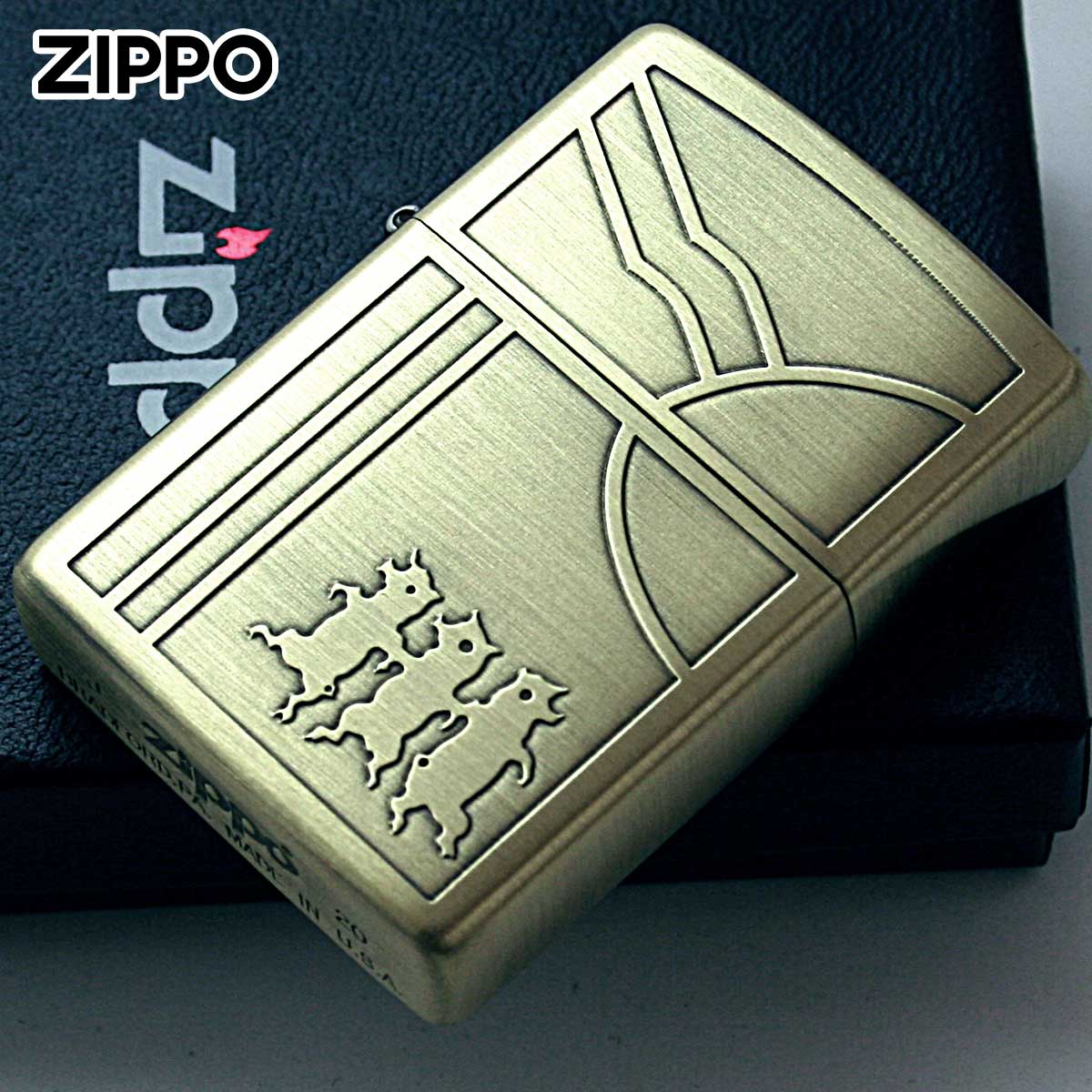 Zippo ジッポー スリーピッグス レトロ ブラス RETRO MOTIF Series BS 1201S796 メール便可