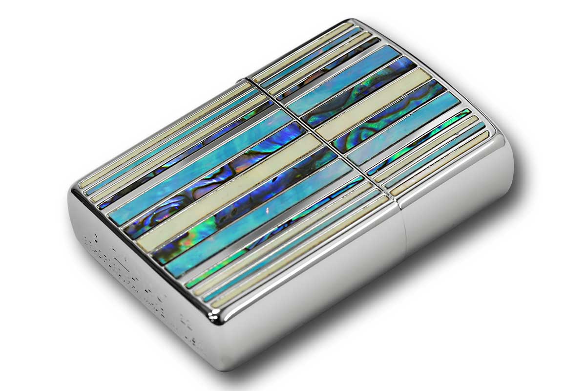 Zippo ジッポー SHELL STRIPE SV シェル ストライプ シルバー 1201S831