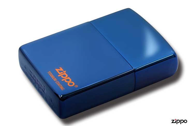 Zippo ジッポー TITANIUM COATING チタニュームコーティング #200 ブルーチタン #ほへと