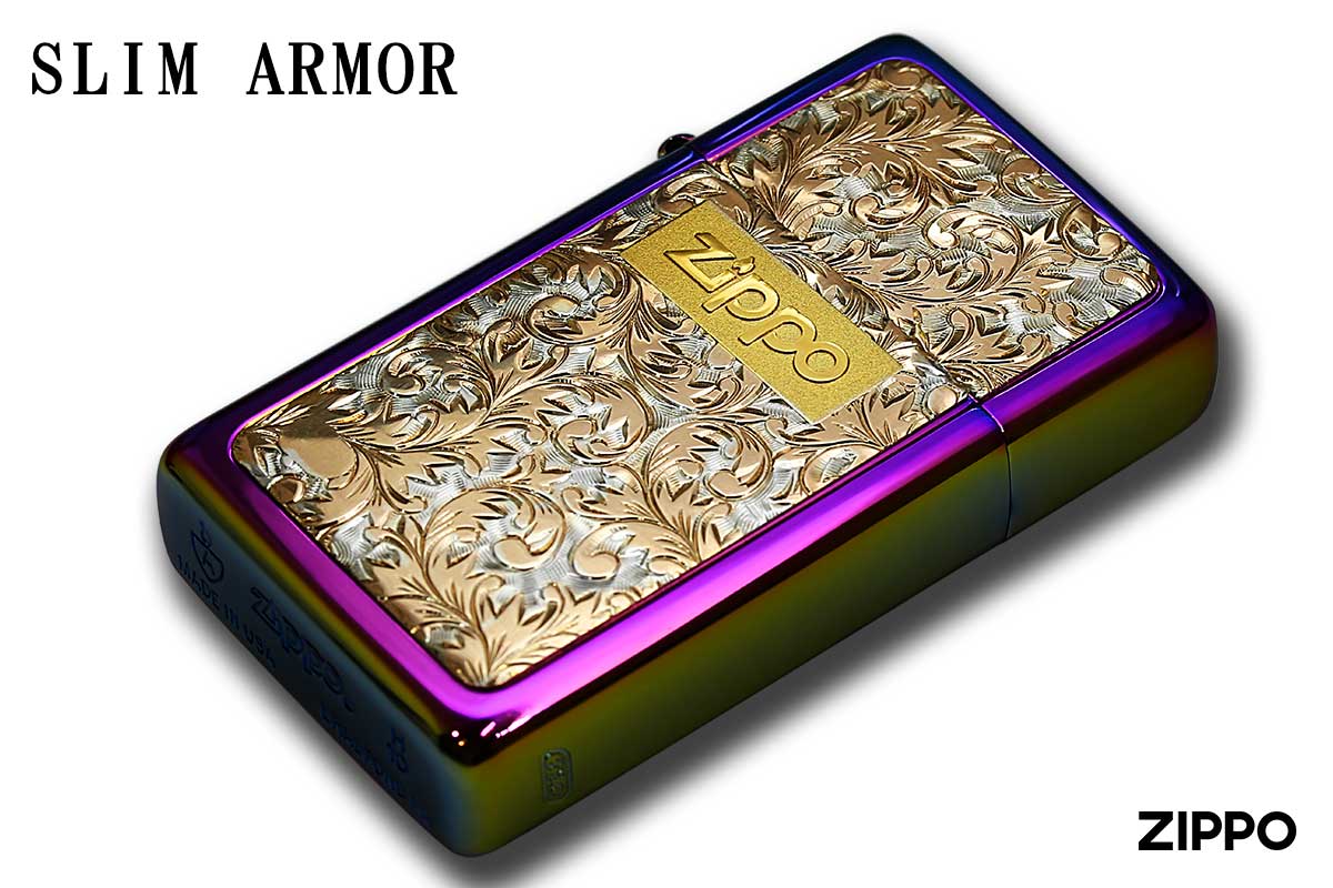Zippo ジッポー SLIM ARMOR スリムアーマー レインボーチタン