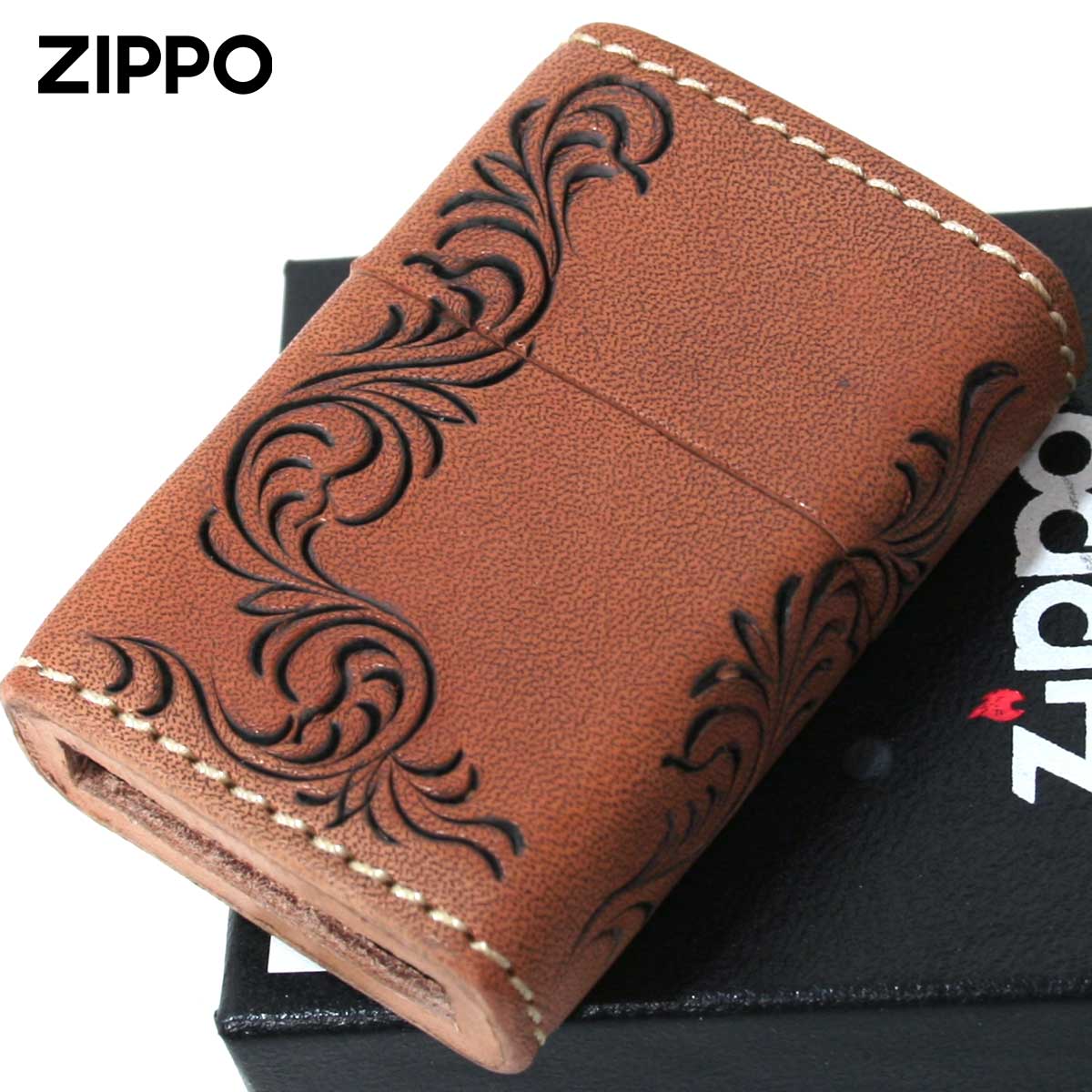 Zippo ジッポー 革巻き レザー ワークス カオス Leather Works