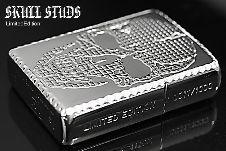 Zippo ジッポー SKULL STUDS （P）Platinum Plate（G・tank）