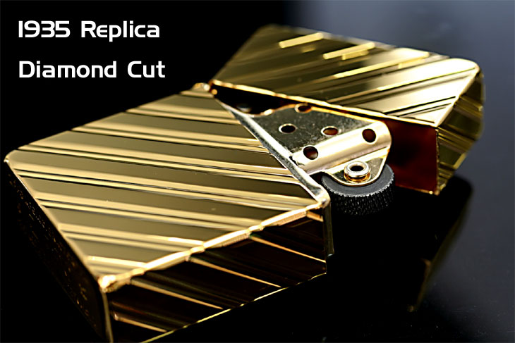Zippo ジッポー 1935レプリカ 5面加工 ダイヤモンドカット ゴールド 金メッキ ゴールドタンク 1935-5D C GP