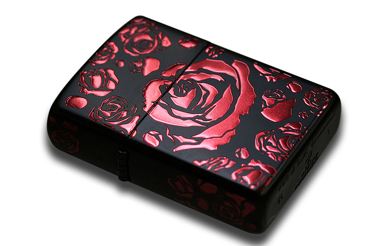 Zippo ジッポー Black Mat ROSE BM.IonRD ROSE(A)