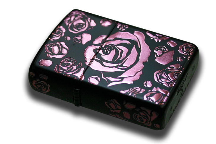 Zippo ジッポー Black Mat ROSE BM.IonVT ROSE(C)