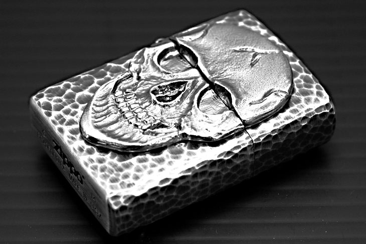 Zippo ジッポー HAMMERED SKULL (B)