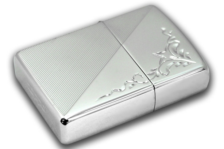 Zippo ジッポー 在庫限り完売 Engine Turned & Hand Cut PT-ETHC B メール便可