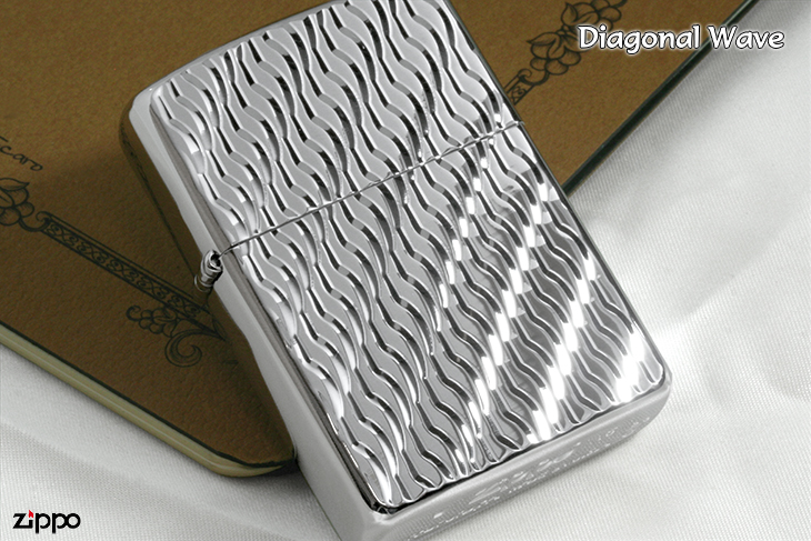 Zippo ジッポー Diagonal Wave PT メール便可