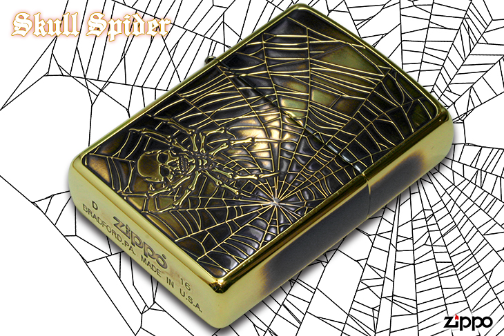 Zippo ジッポー Skull Spider スカルスパイダー BO メール便可