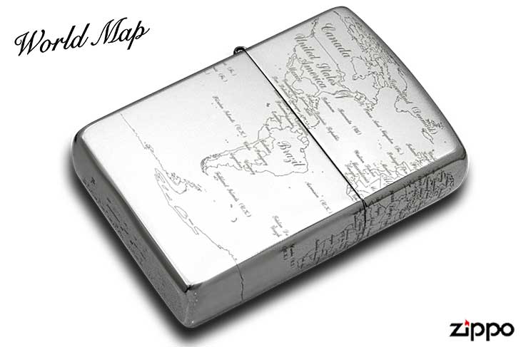 Zippo ジッポー World Map ワールドマップ PT