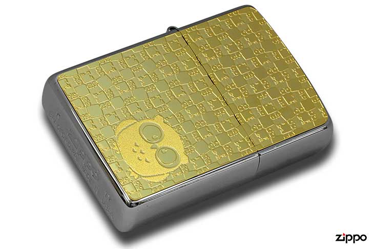 Zippo ジッポー 200 Flat Bottom Metal Paint Plate GP 2MP-フクロウ