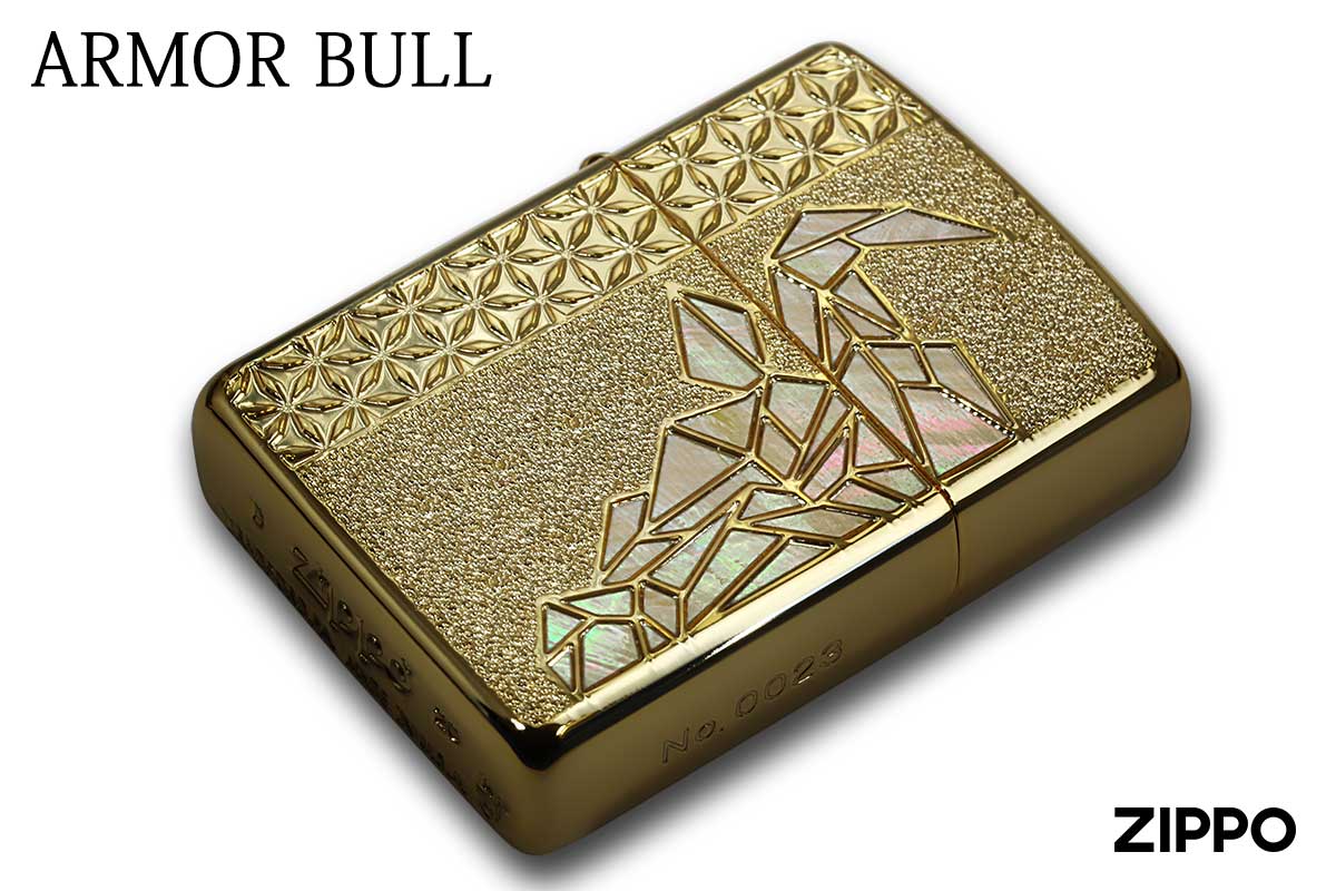 Zippo ジッポー ARMOR アーマー BULL  雄牛 Gold Plate GP YL