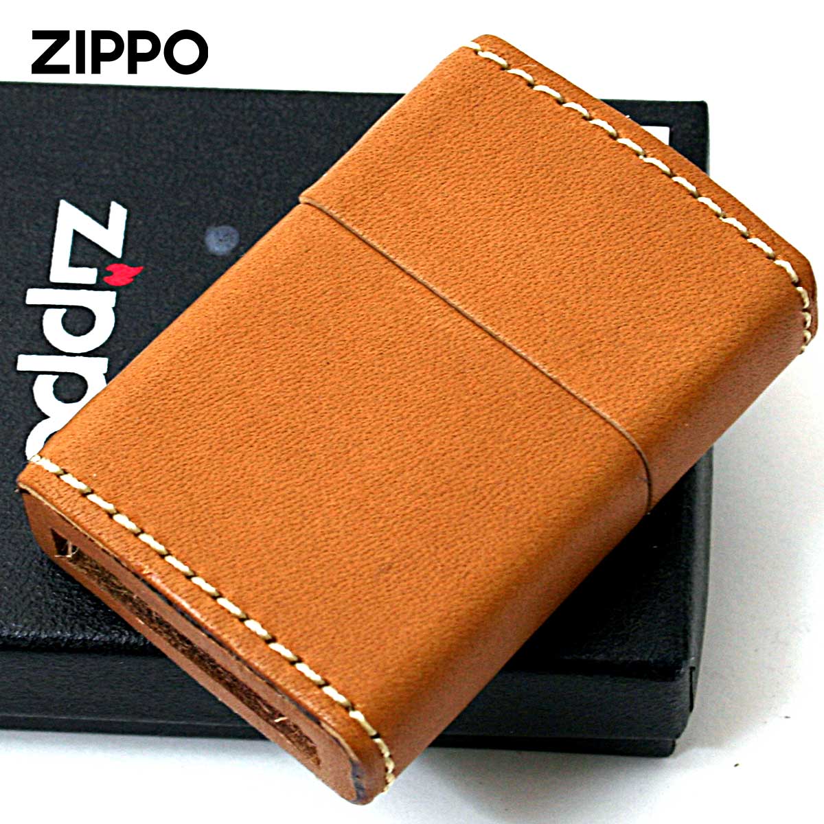 超特価激安 Zippo ジッポー 牛革巻き リゾンテ 本革 タン|Zippo専門店 その他